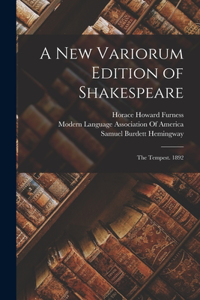 New Variorum Edition of Shakespeare