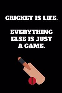 Cricket Is Life. Everything Else Is Just A Game.