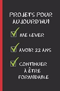 Projets Pour Aujourd'hui: Cadeau d'anniversaire original et fun. 22 ANS. journal, cahier de notes ou agenda. joyeux anniversaire.