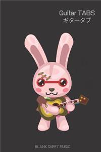 Blank Guitar TABS Anime Themed - 120 Pages