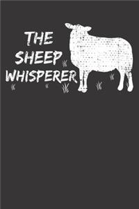 Notebook: The Sheep Whisperer Farmer Gift Animal Vintage Dot Grid 6x9 120 Pages