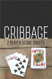 CRIBBAGE Two Player Score Sheets