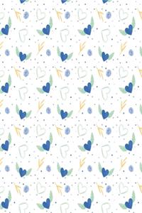 Blue hearts with wings