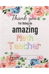 Thank You for Being an Amazing Math Teacher