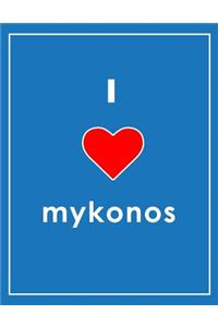 I Love Mykonos Notebook