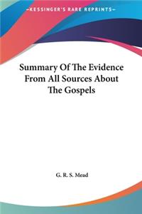 Summary of the Evidence from All Sources about the Gospels