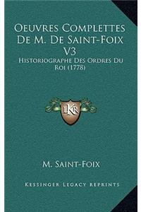 Oeuvres Complettes De M. De Saint-Foix V3