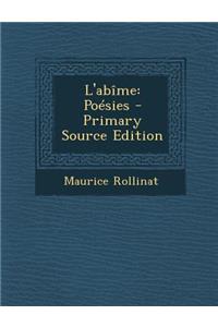 L'Abime: Poesies - Primary Source Edition