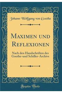 Maximen Und Reflexionen