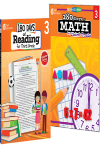 180 Days Reading & Math Grade 3: 2-Book Set