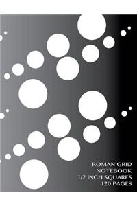 Roman Grid Notebook 1/2 inch squares 120 pages