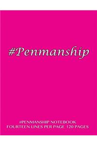#Penmanship Notebook - fourteen lines per page, 120 pages