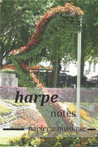 harpe notes papier a musique