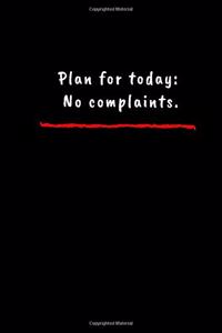Plan for today