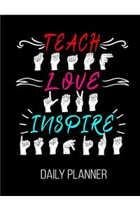 Teach Love Inspire Daily Planner