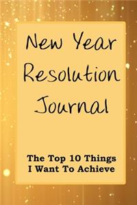 New Year Resolution Journal