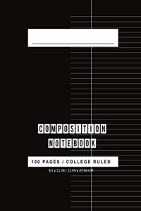 College Ruled Composition Notebook