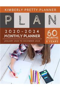 5 year monthly planner 2020-2024