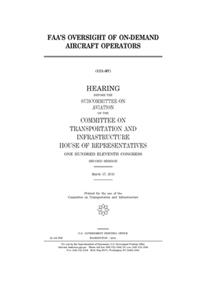 FAA's oversight of on-demand aircraft operators