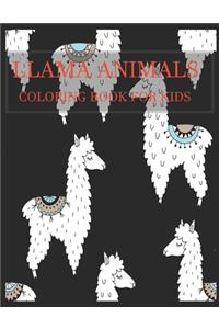 Llama animals coloring book for kids