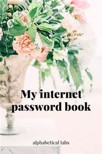 My internet password book alphabetical tabs