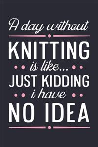 A Day Without Knitting is Like Just Kidding I Have No Idea
