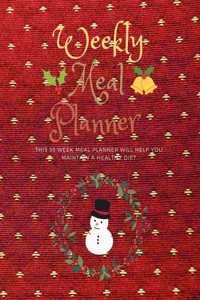 Weekly Meal Planner Notepad - 8,5 x 11 inch / 112 pages - Christmas Edition