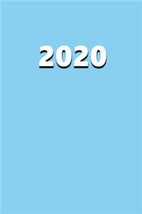 2020 Daily Planner 2020 Baby Blue Color 384 Pages