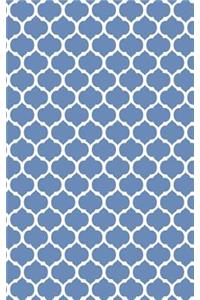 Moroccan Trellis - Blue-Gray 101 - Lined Notebook With Margins 5x8