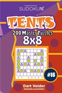 Sudoku Tents - 200 Master Puzzles 8x8 (Volume 15)