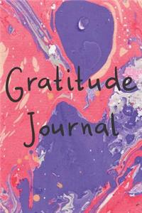 Gratitude Journal: Gorgeous Pink and Purple Marble Cover - A Minimalistic Gratitude Journal with Just One Appreciation Prompt Per Page So That You Have Enough Space to Write Down and Reflect on Your Blessings