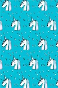 Journal Notebook Sketchy Unicorns Pattern 1
