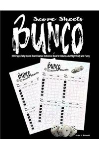 Bunco Score Sheets