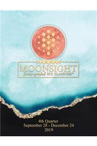 Moonsight Planner - Moon Phase Business Calendar - 2019 (Daily - 4th Quarter - September-December - Turquoise)