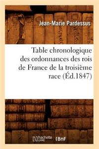 Table Chronologique Des Ordonnances Des Rois de France de la Troisième Race (Éd.1847)