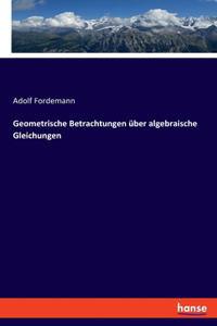 Geometrische Betrachtungen über algebraische Gleichungen