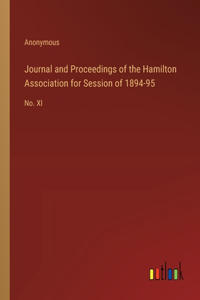 Journal and Proceedings of the Hamilton Association for Session of 1894-95