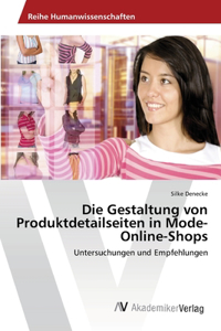 Gestaltung von Produktdetailseiten in Mode-Online-Shops