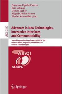Advances in New Technologies, Interactive Interfaces and Communicability