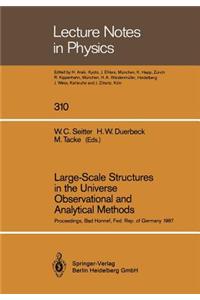Large-Scale Structures in the Universe Observational and Analytical Methods