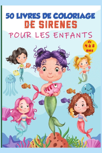 Livre de coloriage de sirène pour les enfants de 4 à 8 ans
