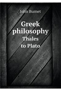Greek Philosophy Thales to Plato