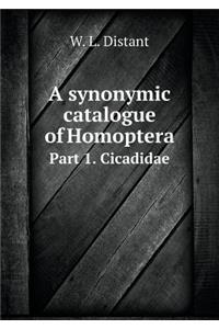A synonymic catalogue of Homoptera Part 1. Cicadidae