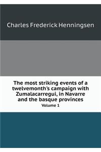 The Most Striking Events of a Twelvemonth's Campaign with Zumalacarregui, in Navarre and the Basque Provinces Volume 1