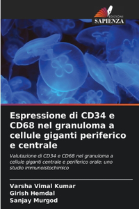 Espressione di CD34 e CD68 nel granuloma a cellule giganti periferico e centrale