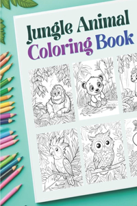 Jungle Animals Coloring Book for Kids