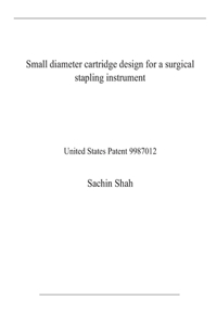 Small diameter cartridge design for a surgical stapling instrument