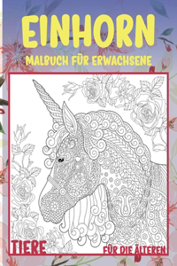Malbuch für Erwachsene - für die Älteren - Tiere - Einhorn