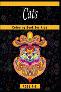 Cats Coloring Book for Kids Ages 4-8