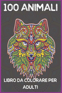 100 Animali Libro da colorare per adulti